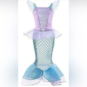 Padete Pink Little Girl Mermaid Princess Costume